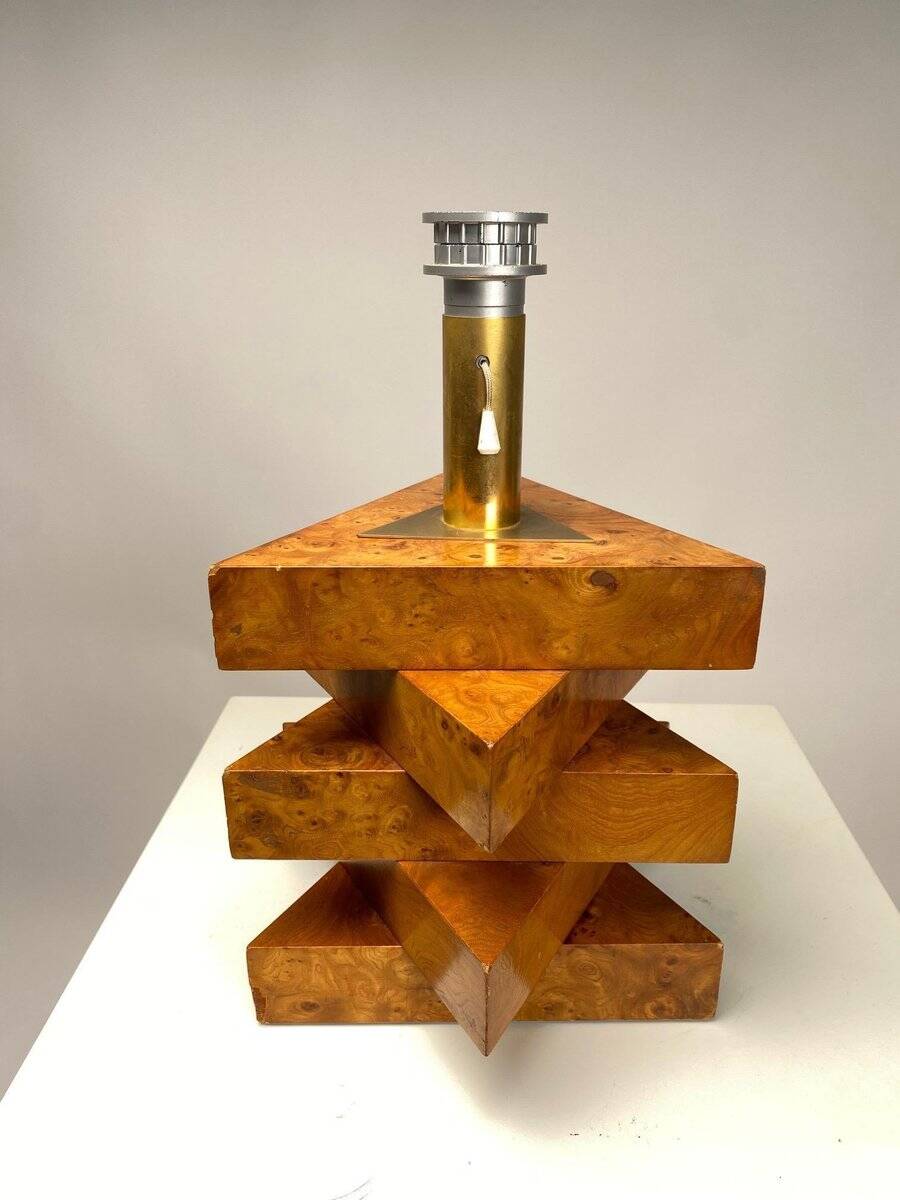 Sculptural Italian Briar Table Lamp, 1970s
