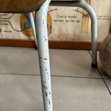 Old wooden and metal children's school chair