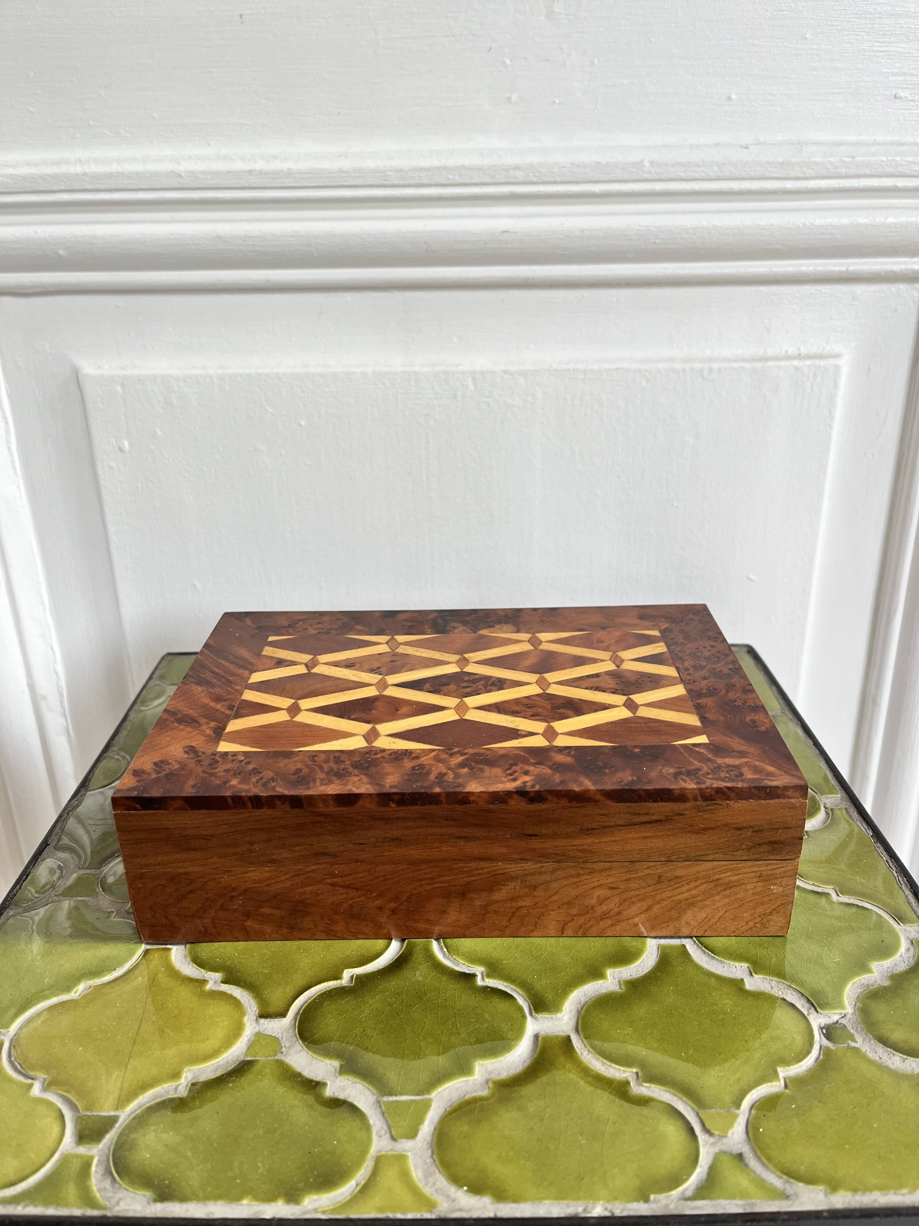 Wooden marquetry box
