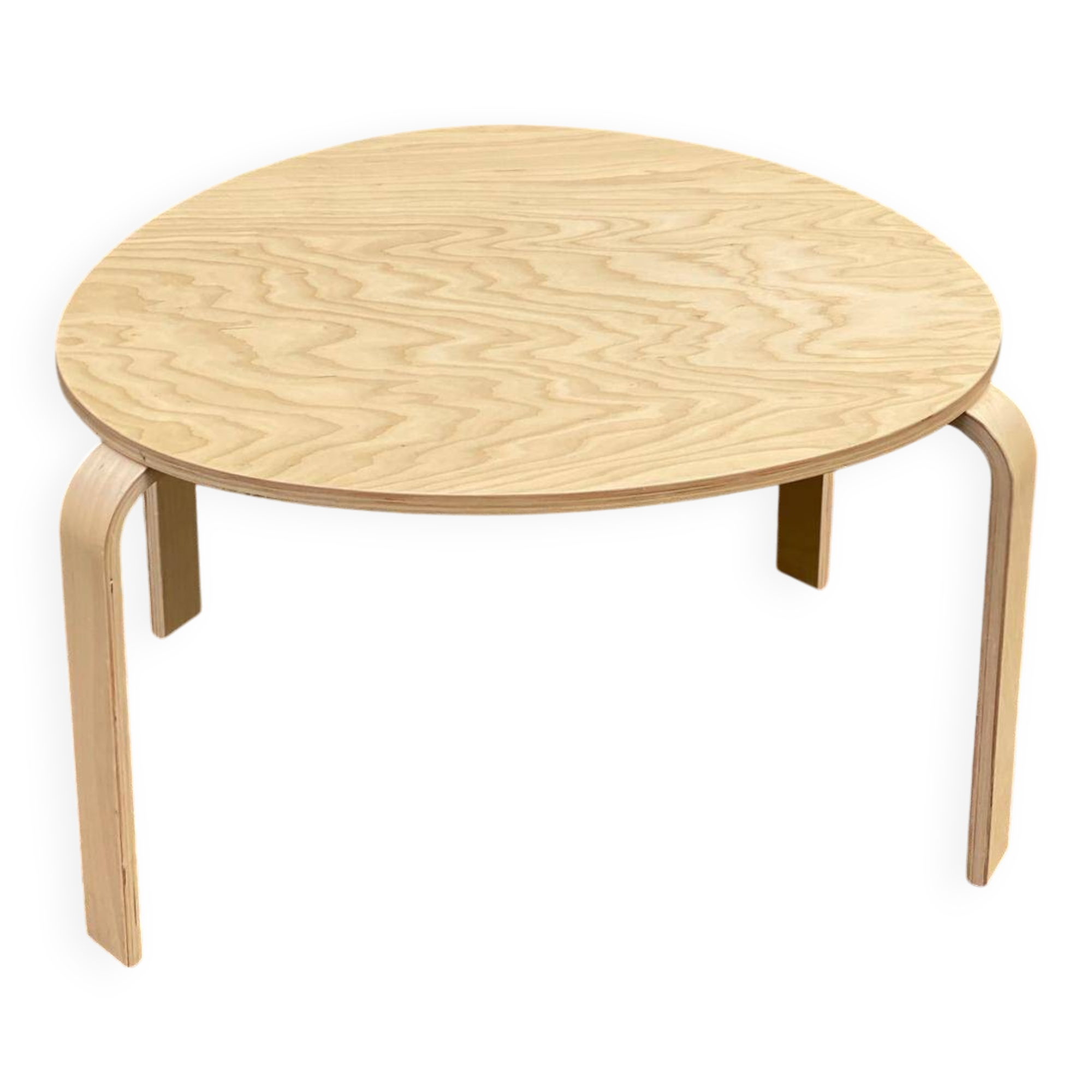 Scandinavian coffee table curved wood ikea svalsta 73cm | Selency