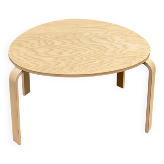 Scandinavian coffee table curved wood ikea svalsta 73cm