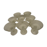 Elegant set of 8 Baccarat champagne cups