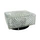 Square glass cube flush-mount light, Hillebrand (Germany), 1970s. Vintage