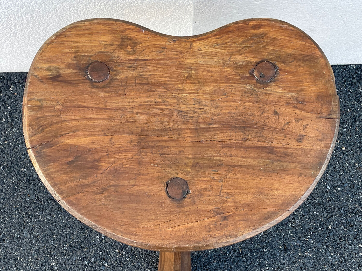 French brutalist tripod stool