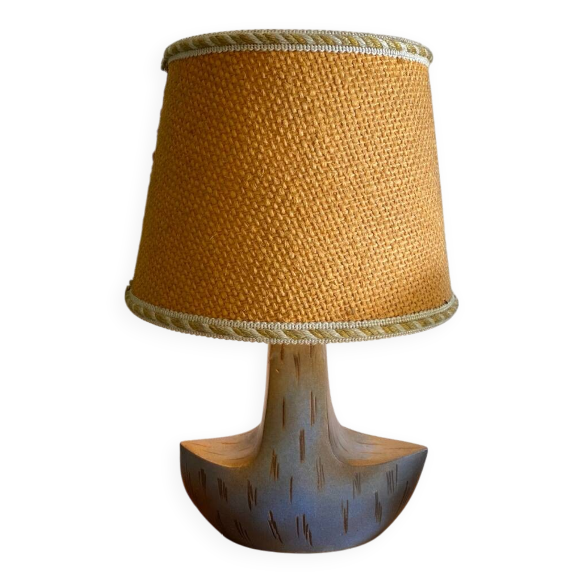 Vintage handcrafted stoneware lamp