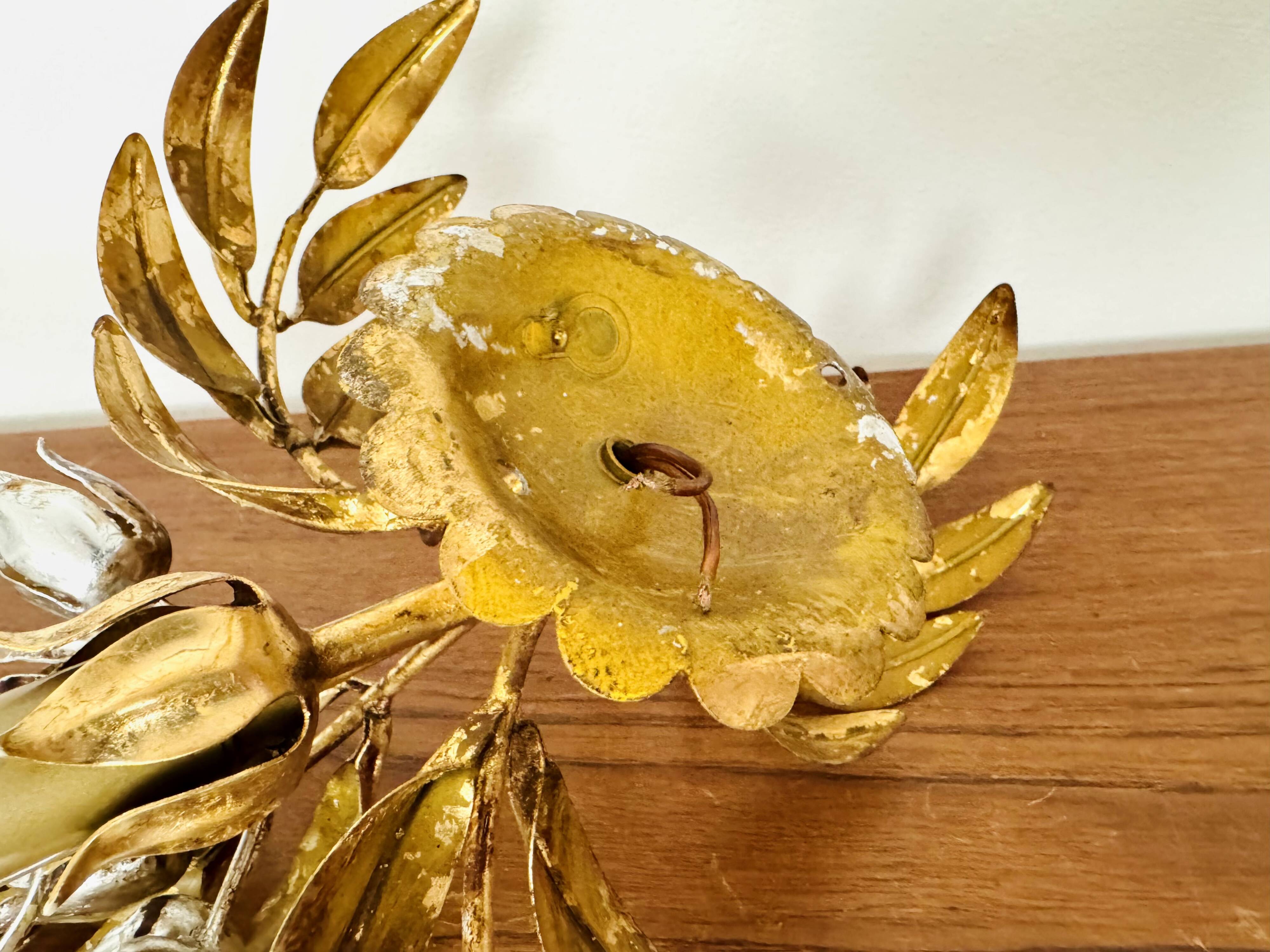 Hollywood Regency Gilded Wall Lamp by Hans Kögl