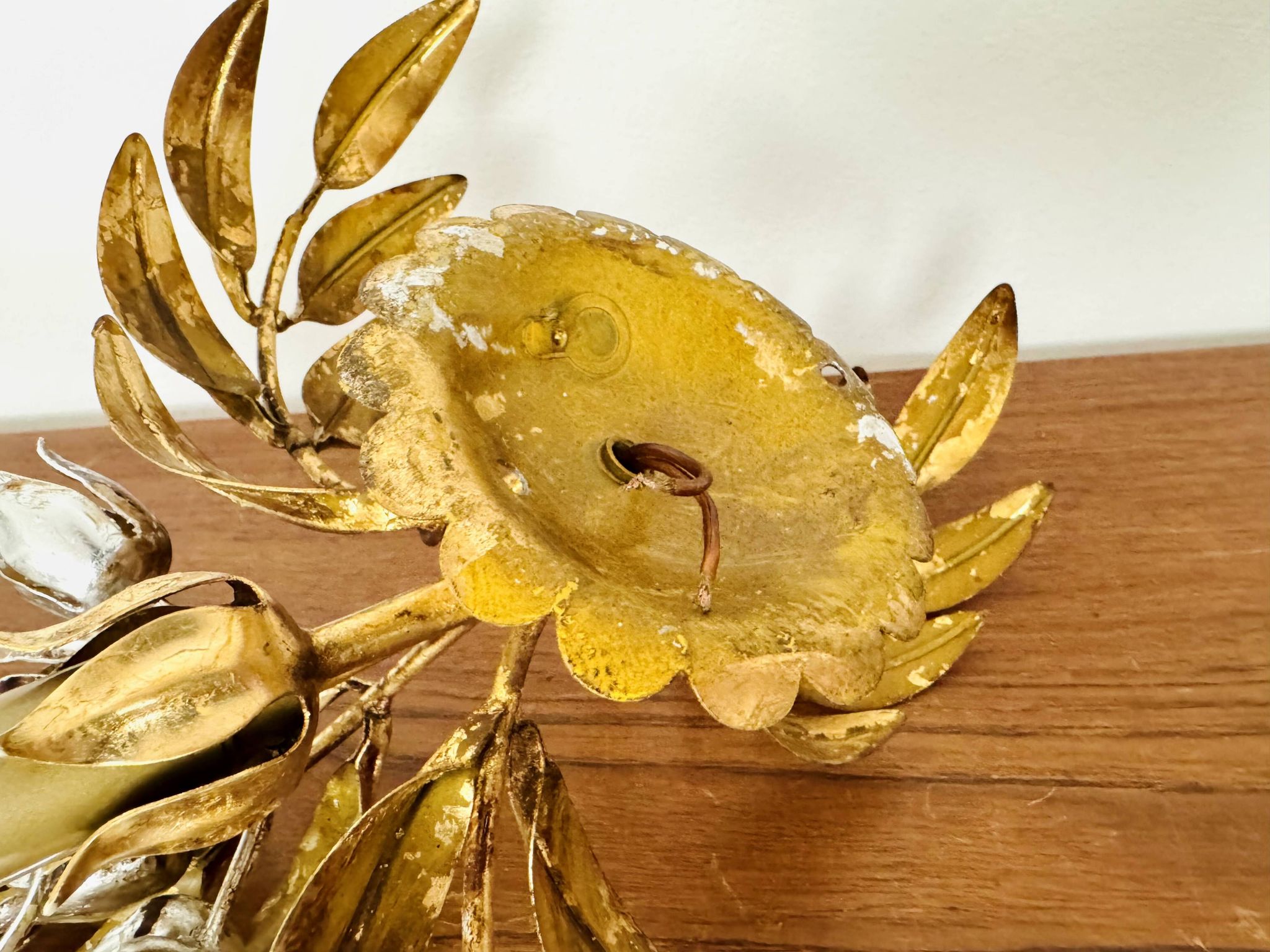 Hollywood Regency Gilded Wall Lamp by Hans Kögl