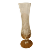 Vase soliflore en cristal de Baccarat taillé à la main