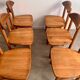 Lot de 6 chaises en pin massif design scandinave Reiner Daumiller vintage années 70
