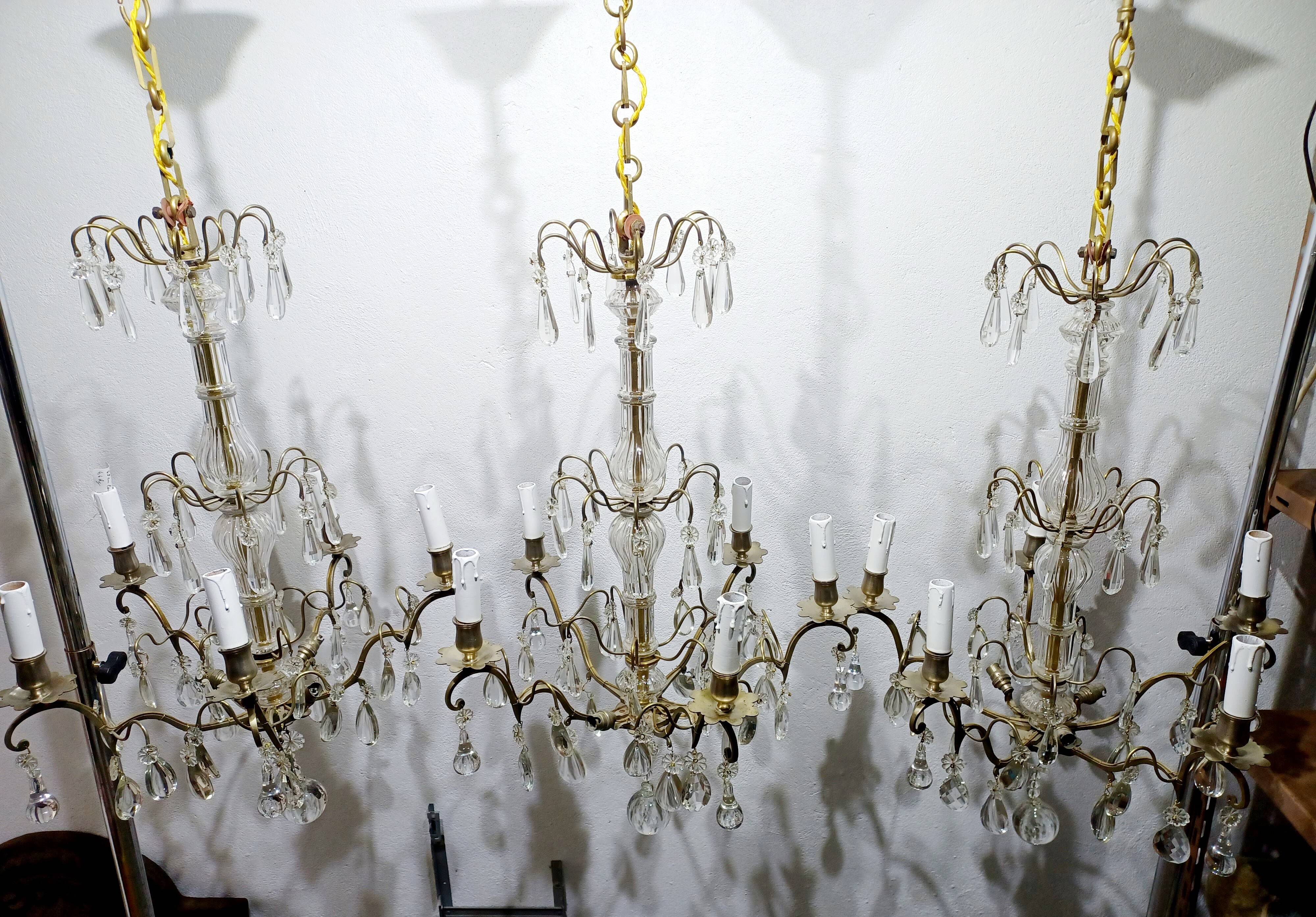 5-light crystal chandelier