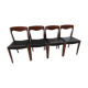 Set of 4 vintage Scandinavian teak chairs from the 1970s