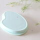 Opaline ashtray, mint color, Viking boat, vintage