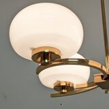 Lustre Arlus à 4 feux en laiton des années 50/60