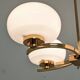 Arlus chandelier with 4 brass lights from the 50s/60s