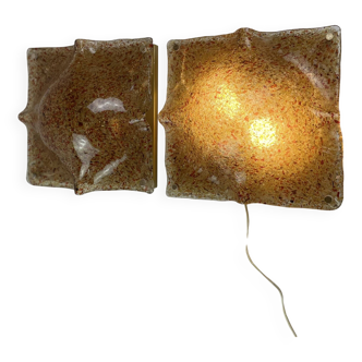Pair Murano Ceiling or Wall Lamp, 1970s