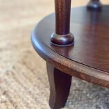 Spiral oak pedestal table