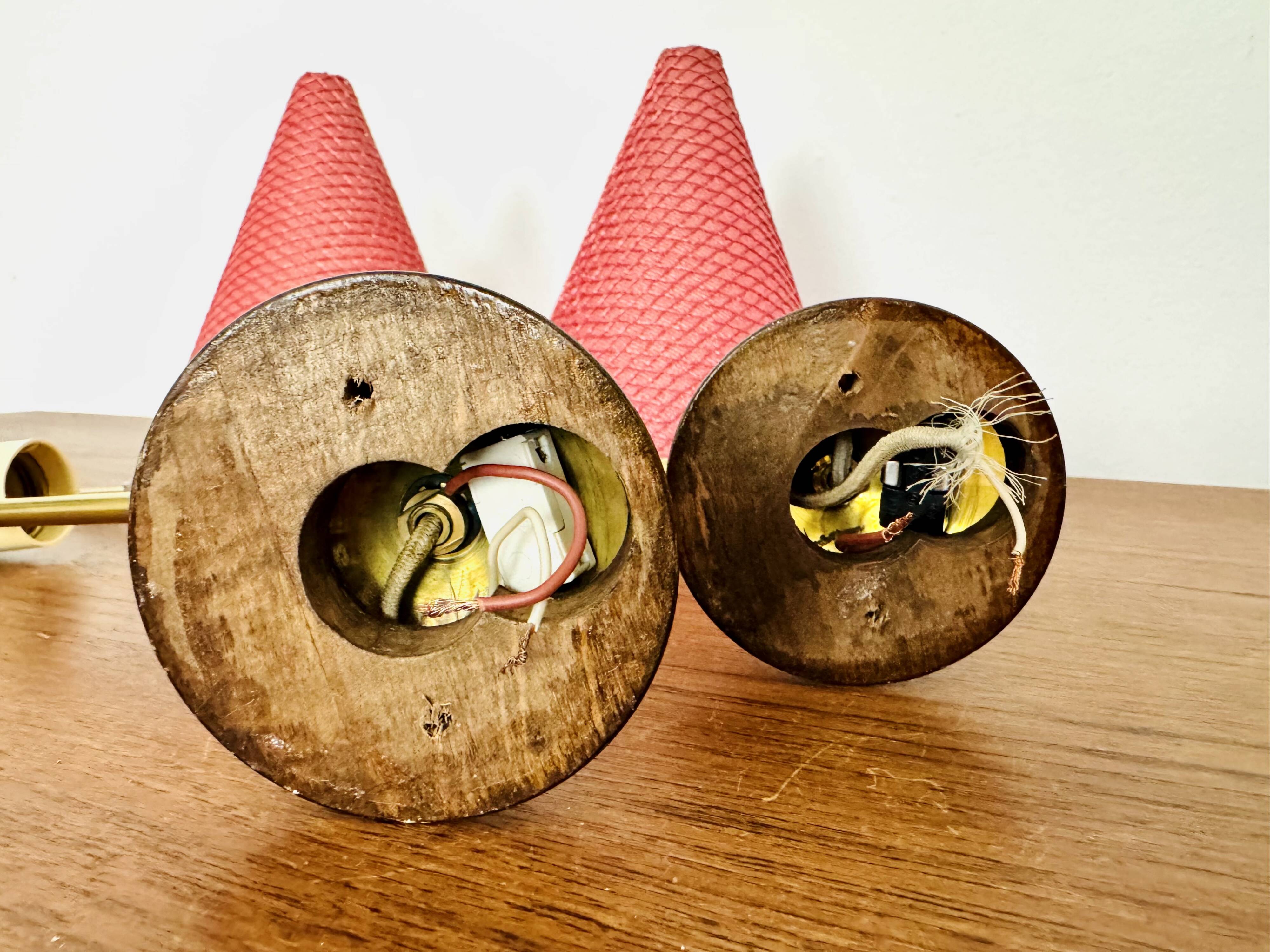 Ensemble de 2 appliques murales en laiton de Rupert Nikoll