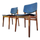 Pair of vintage Scandinavian chairs, antique seating furniture.