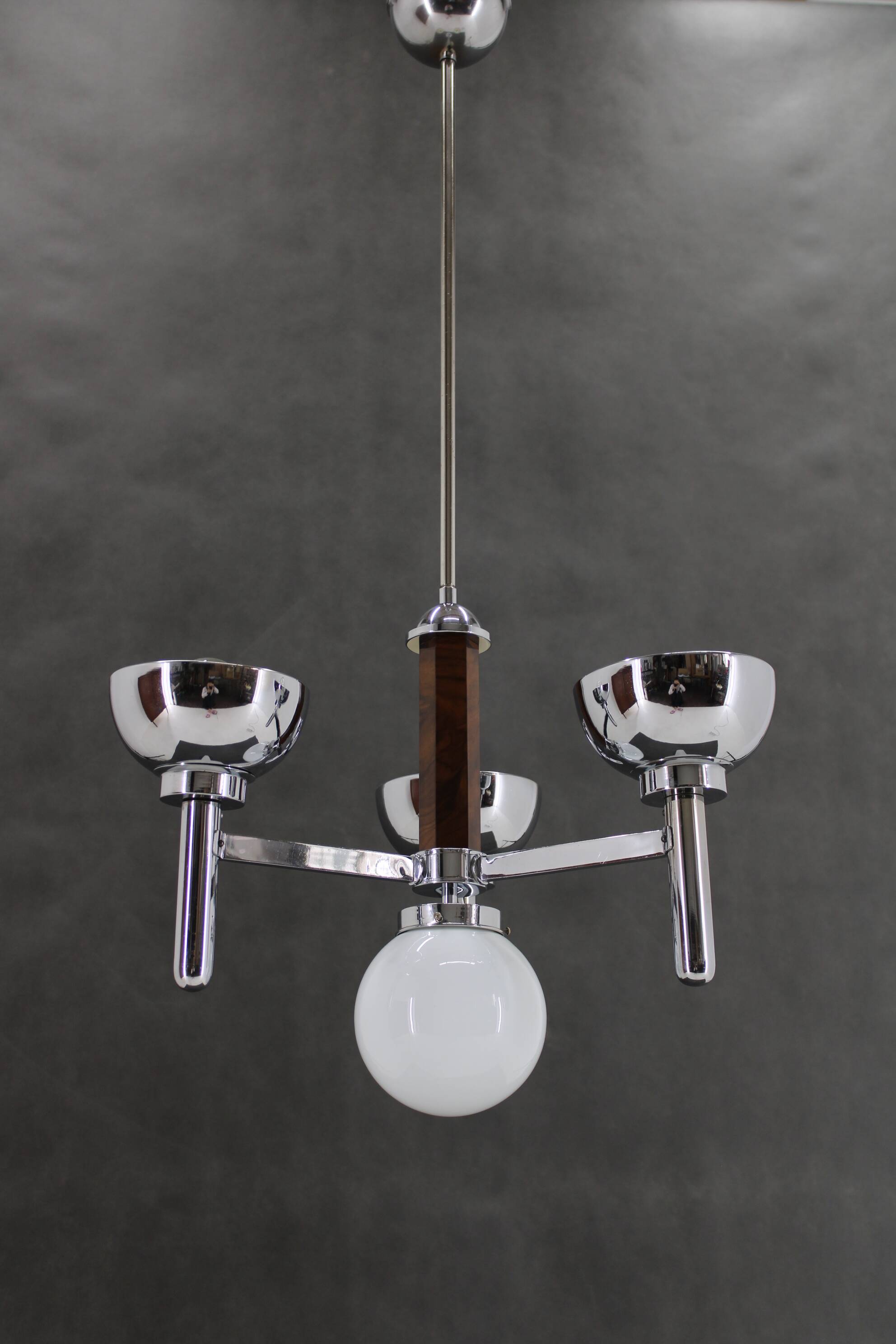 1930s Art Deco Chandelier, Czechoslovakia