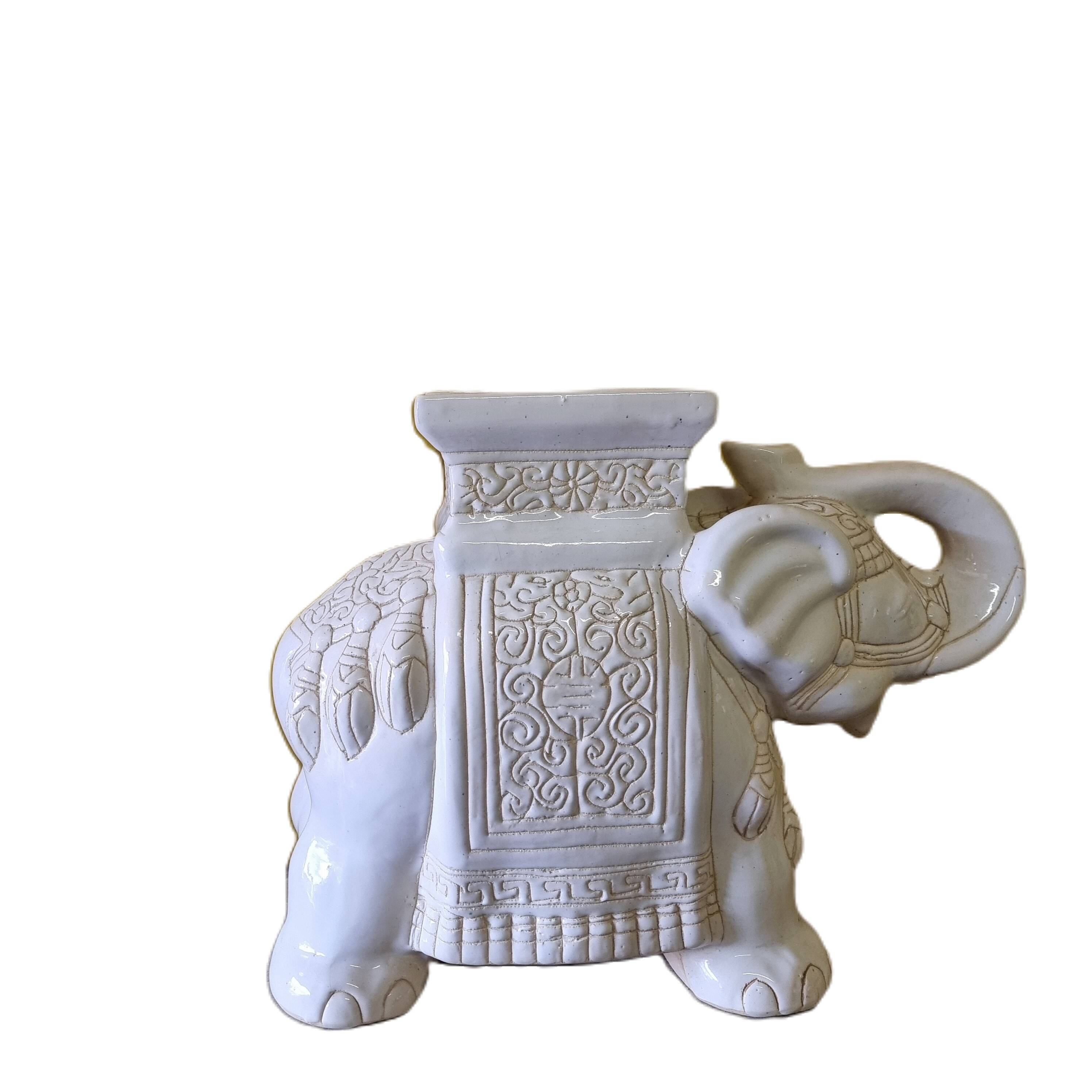 Vintage Ceramic Elephant Plant Table Mid 20th Century