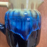 Blue stoneware pitcher 60s