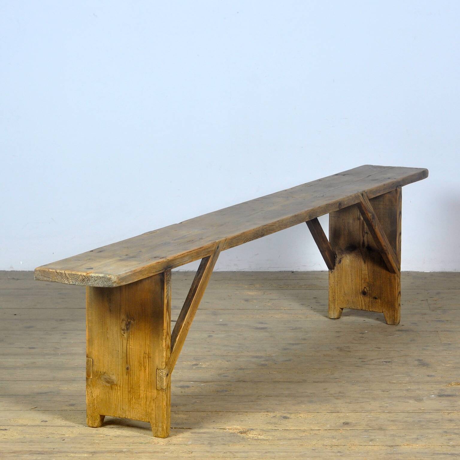 Rustic pine bench, circa 1960