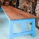 Very long vintage French wooden cloister table