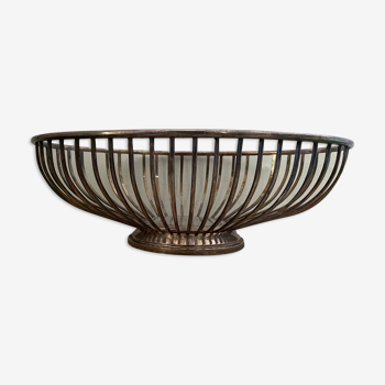 Silver metal basket