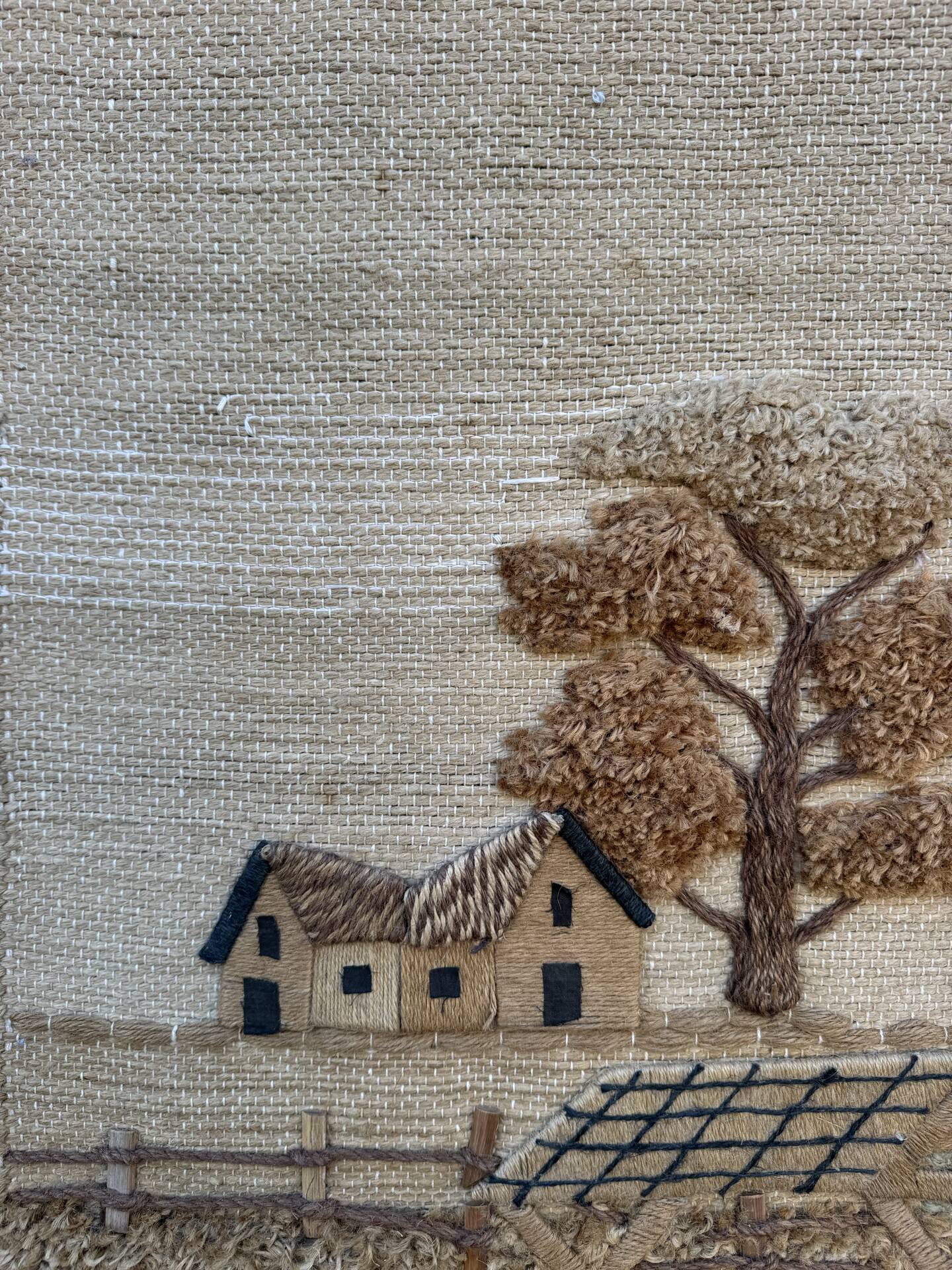 Large jute tapestry from the 70s.