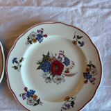 Set of 6 antique plates in porcelain from Sarreguemines – Ag decor