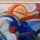Abstract painting signed by André Meunier, modernist, design.