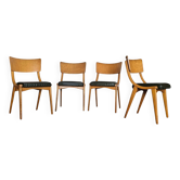 4 chaises de salle à manger en bois, modèle 136, de la marque Stol Kamnik, années 1960, Slovénie