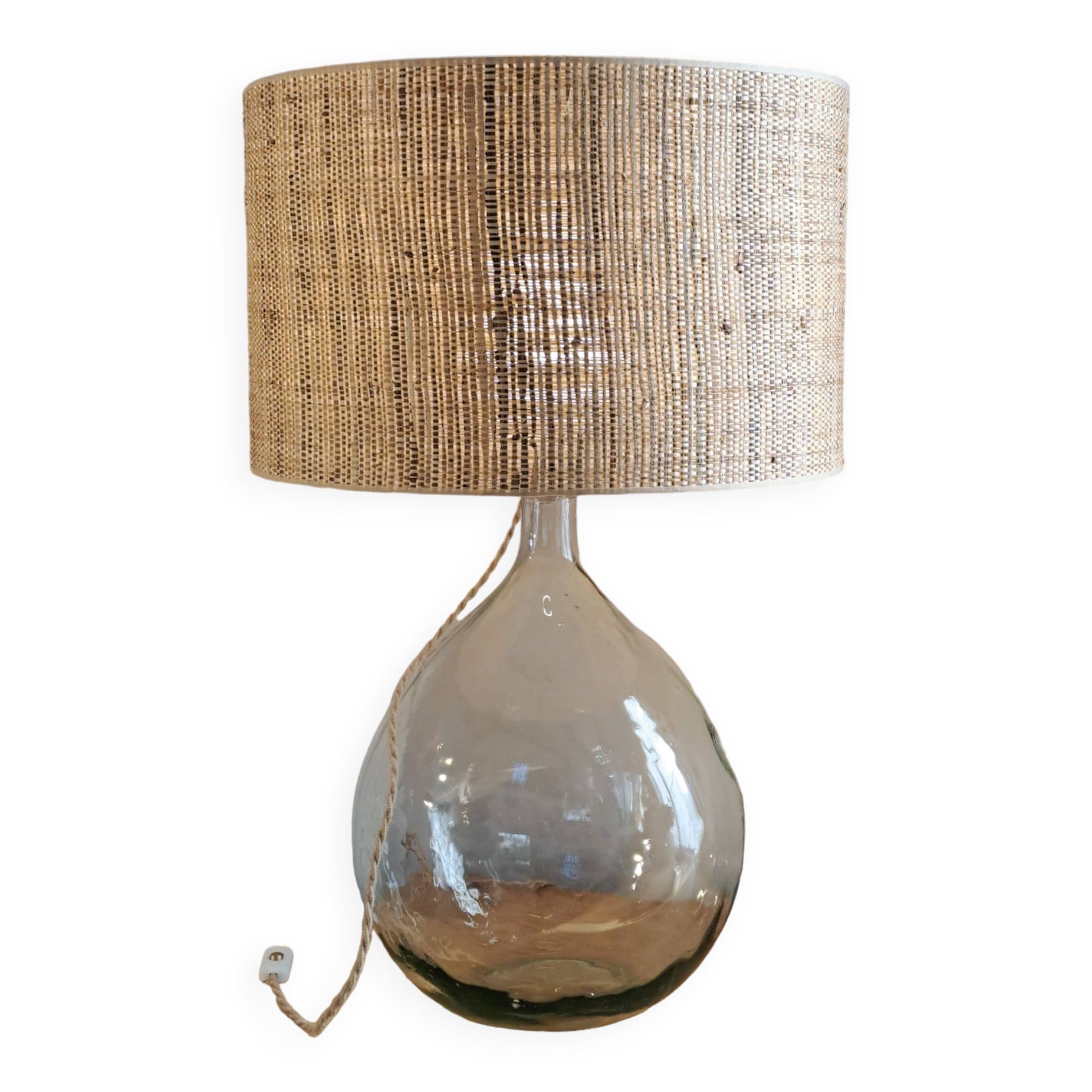 Large vintage Dame Jeanne table lamp from the 1960s