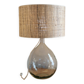 Grande lampe de table Dame Jeanne vintage année 1960