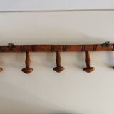 Old wall coat holder with 5 patères