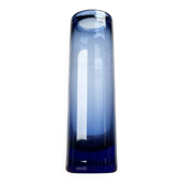 Blue glass vase from the Danish Mid-Century Modern Labrador series by Per Lütken for Holmegaard, 1950s.