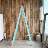 Vintage stepladder with turquoise patina