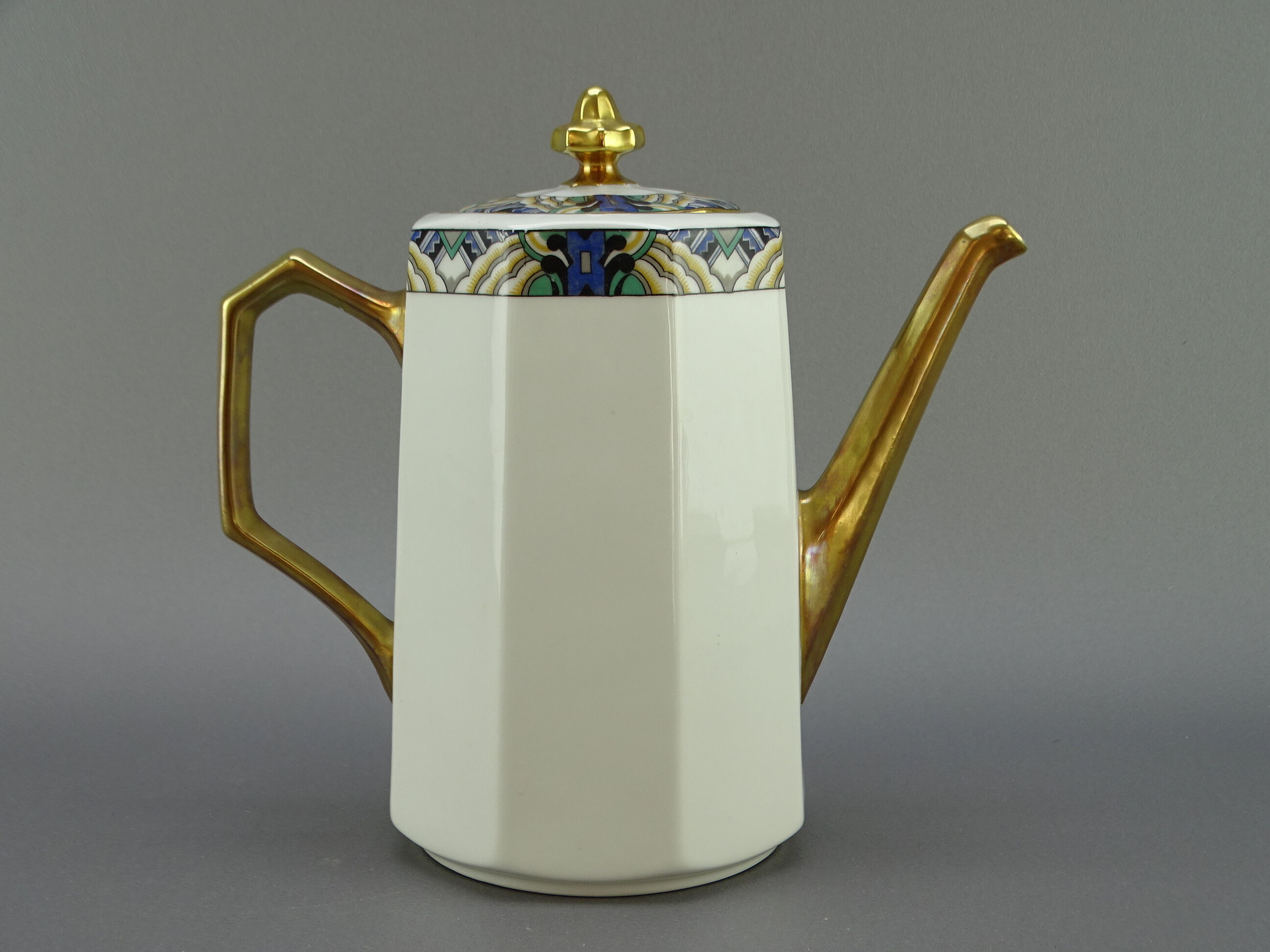 Vintage Limoges porcelain coffee service Atelier Descotte. Redrink . Barranger