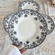 4 vintage soup plates iron earth Saint-Amand - Jane model