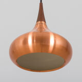 Copper orient hanging pendant lamp by jo hammerborg for fog & morup