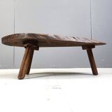 Brutalist tripod tree root coffee table, 1970s