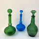Carafe italienne Empoli en verre vert émeraude - Années 60