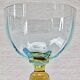 4 old two-tone George Sand wine glasses