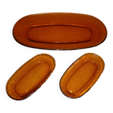 Plat Duralex en verre ambré 36 cm