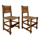 Paire de chaises paillées vintage