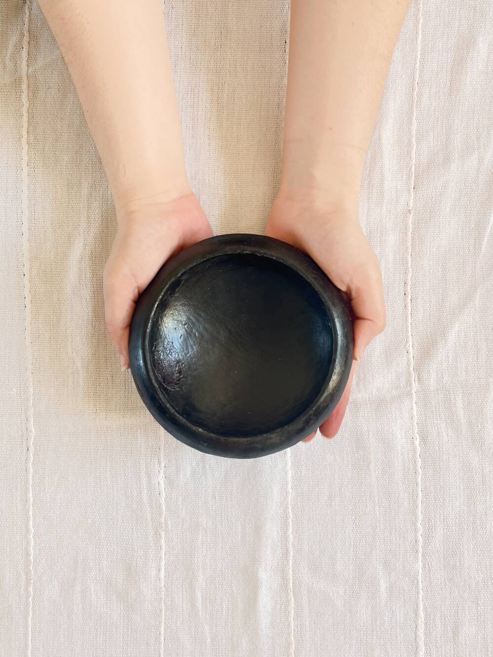 Abron "Kânâh" smoked terracotta bowl duo Ø 15-17 cm | Artisanat A