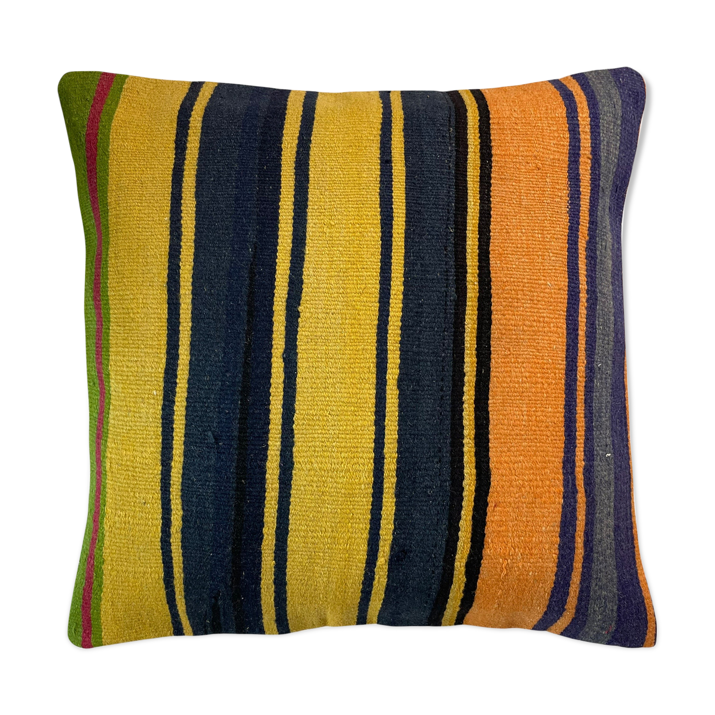 Vintage turkish kilim cushion cover, 60x60 cm
