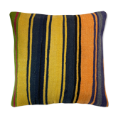 Vintage turkish kilim cushion cover, 60x60 cm