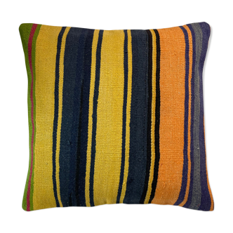 Housse de coussin turque kilim vintage, 60x60 cm