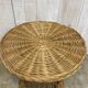 Vintage wicker pedestal table